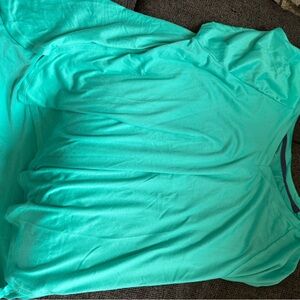 Cuddl Duds Bright Teal Short Sleeve Crew Top
